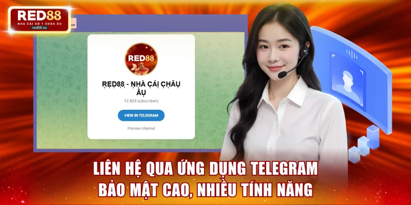 Telegram là phương thức liên hệ RED88 an toàn cao