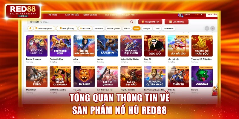 Thông tin sơ lược về sản phẩm nổ hũ RED88
